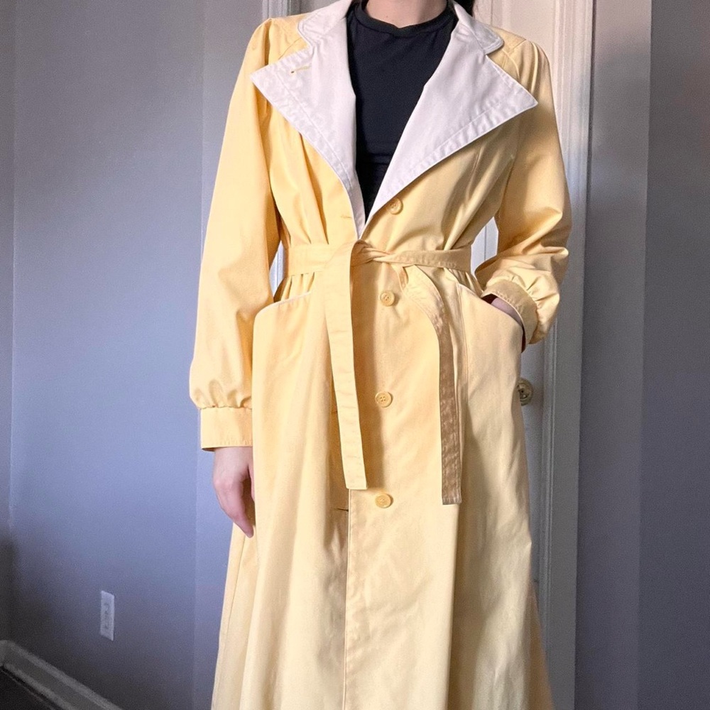 Longline Trench Coat Belted Rain Jacket Yellow Off White Weather Chasers 14
